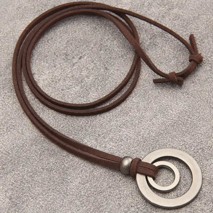 UnityRings - Halskæde Med Dobbelt Cirkel, Unisex