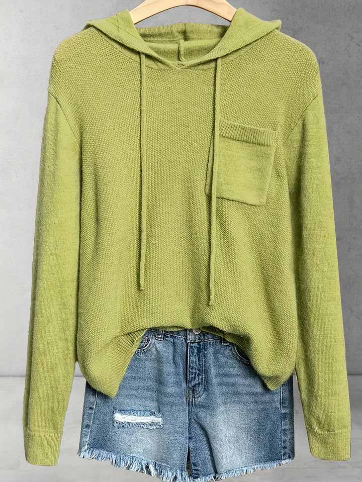 Nena -  Casual Langærmet Hættetrøje Med Iomme Foran