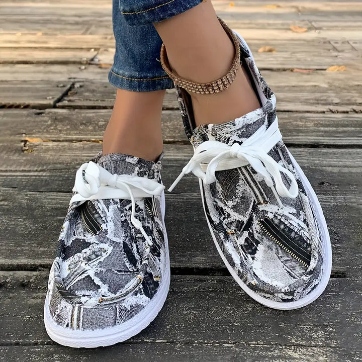 Ulanda - Skridsikker Turnschuh Med Denim Udskriv