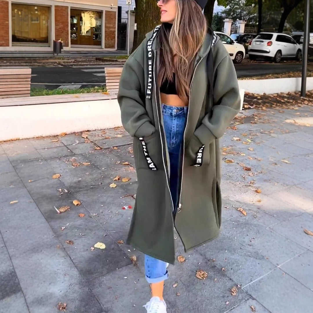 Aleixo - Elegant Lang Sweatshirt Med Hætte