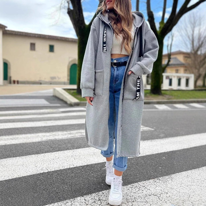 Aleixo - Elegant Lang Sweatshirt Med Hætte