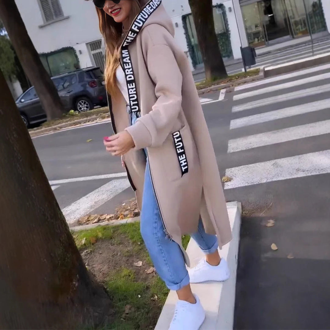 Aleixo - Elegant Lang Sweatshirt Med Hætte
