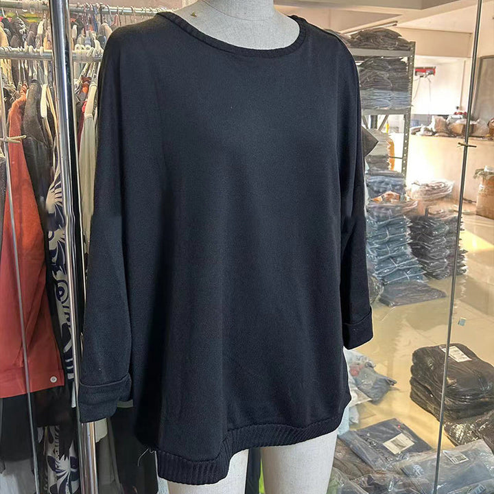Zelinda - Afslappet Bluse Med Rund Hals Og Lange ærmer