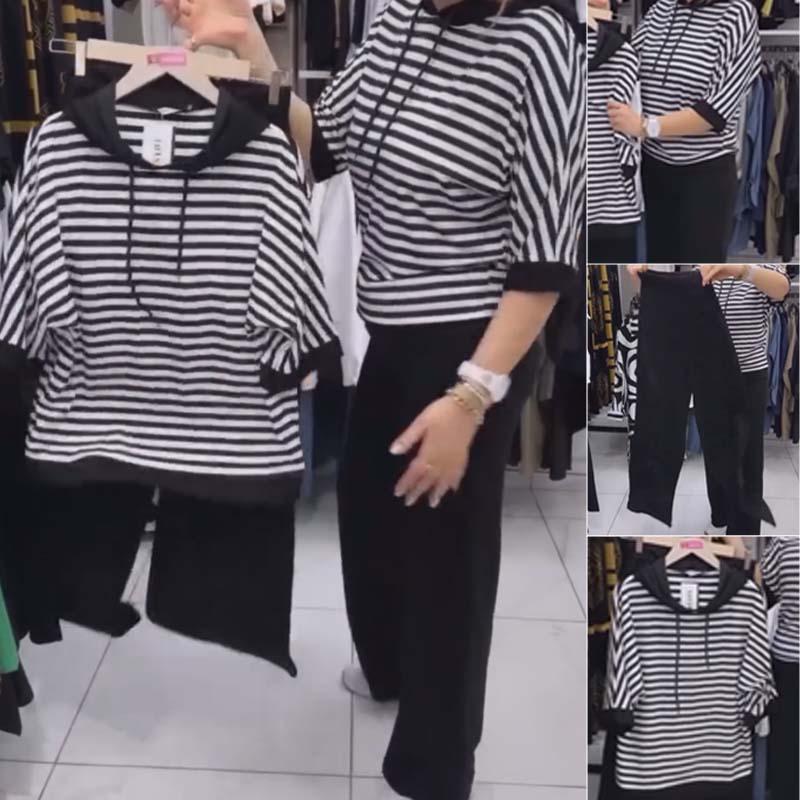 Dwiska - Set Med Stripet Top Og Bukser