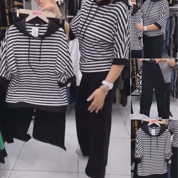 Dwiska - Set Med Stripet Top Og Bukser