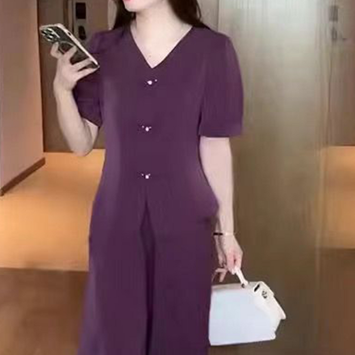 Eseniya - Elegant Kortærmet Todelt sæt