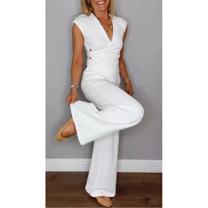 Angeliki - Elegant Todelt Sæt Med V-Hals