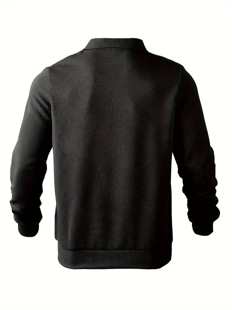 Baldrick - Vintage Sweatshirt med Lynlås og Geometrisk Design